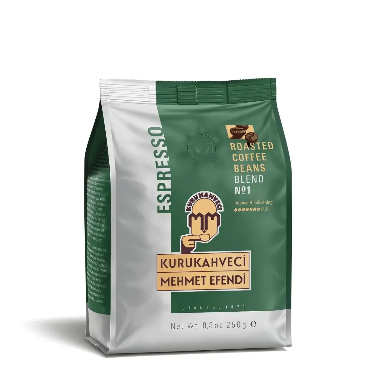 MEHMET EFENDİ 250G ÇEKİRDEK KAHVE ESPRESSO 1*12