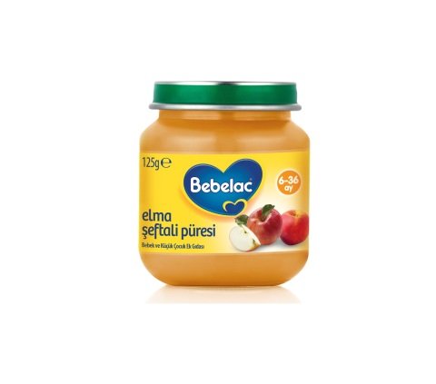 BEBELAC CAM 125G ŞEFTALİ ELMA PÜRE 1*6
