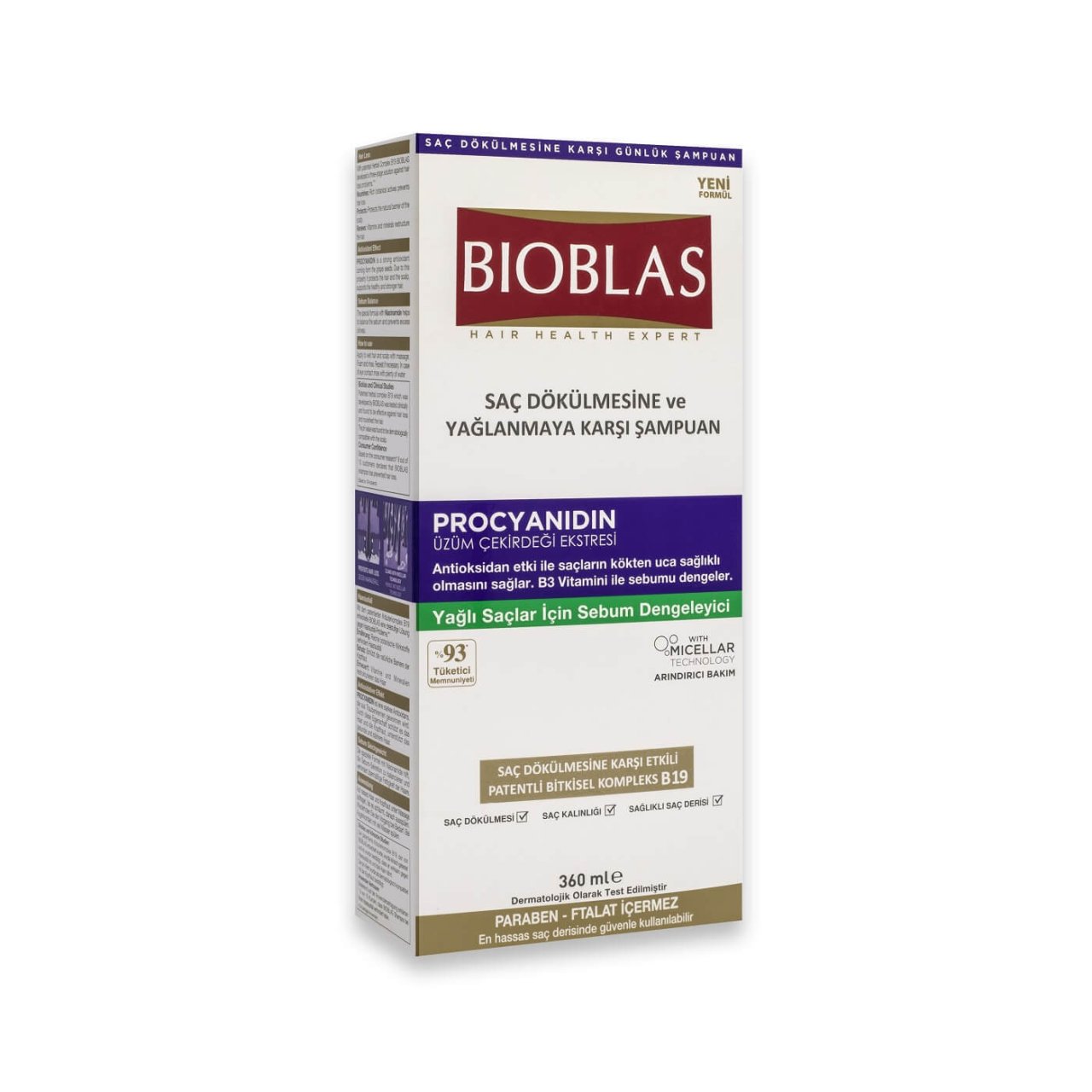BİOBLAS Ş.BOTANIC OILS ÜZÜM ÇEKİRDEĞİ YAĞLI SAÇ 360ML 1*30
