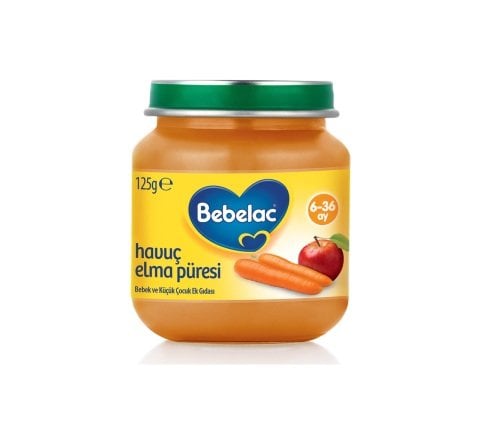 BEBELAC CAM 125G HAVUÇ-ELMA PÜRE 1*6
