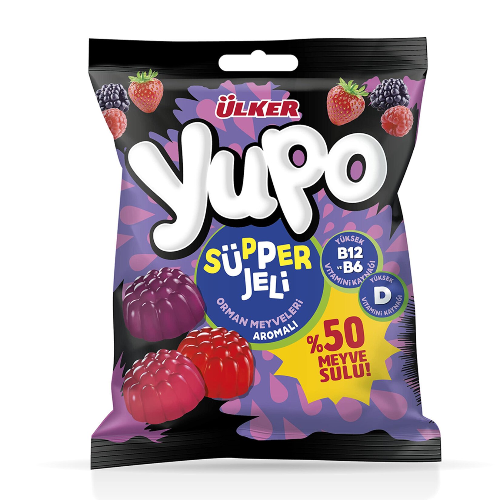 ÜLKER YUPO 64GR SÜPPER JELİ B12 VİT.ORM.MEYV. 1763-00  1*24