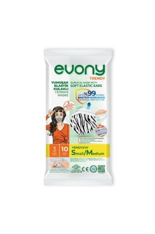 KORUYUCU 10LU EVONY MASKE 3KATLI S-M 1*16