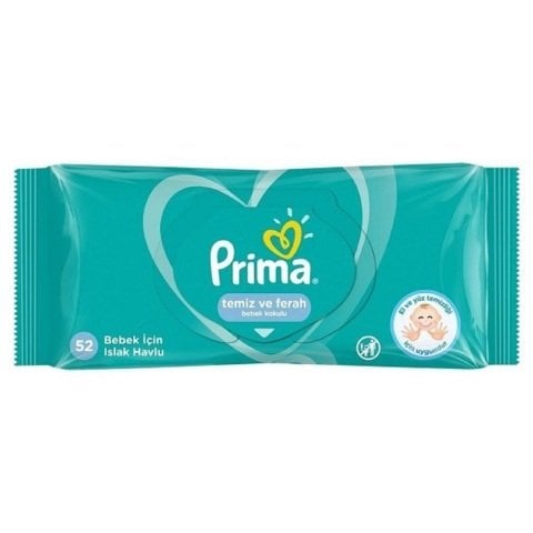 PRİMA ISLAK MENDİL 52'Lİ TEMİZ&FERAH 1*12