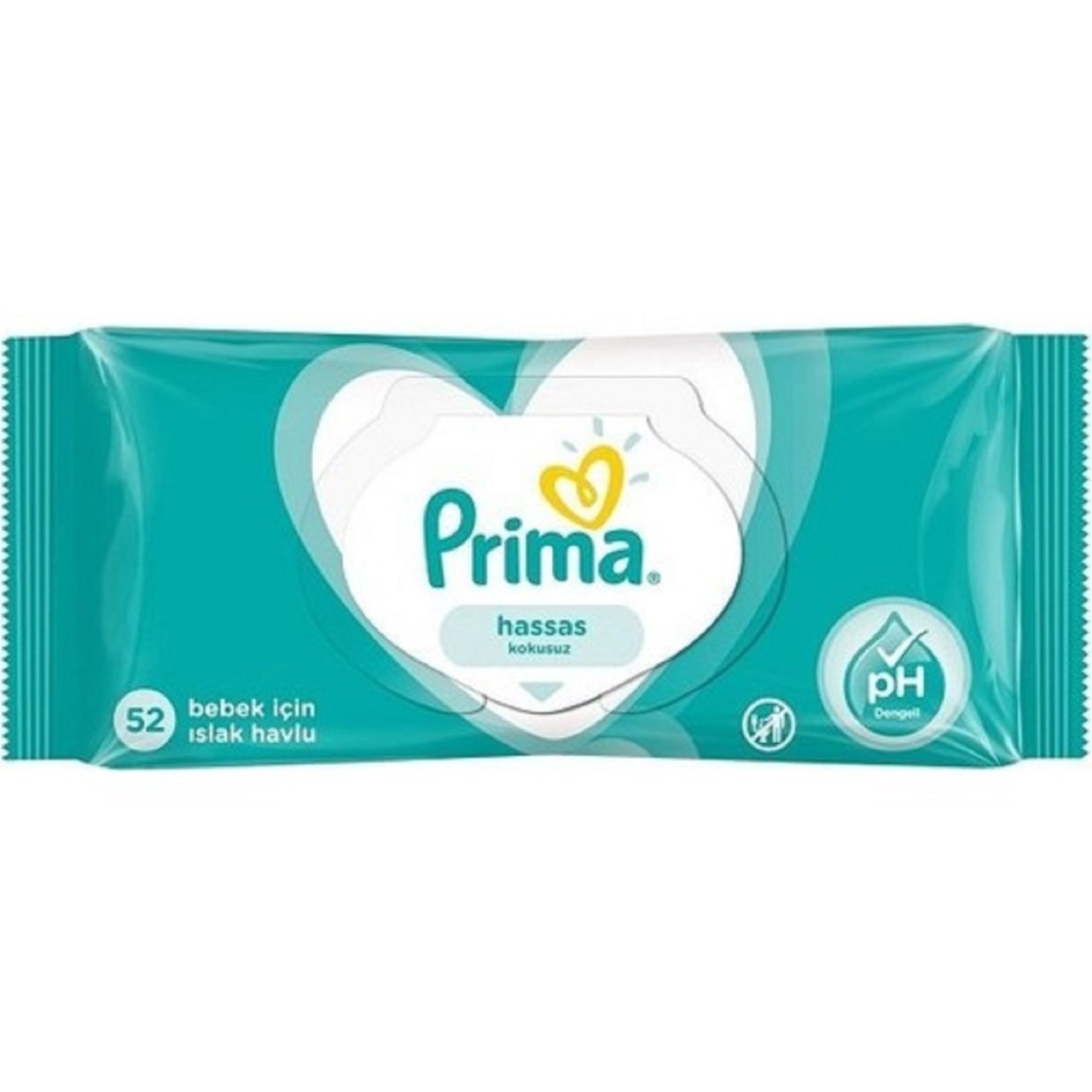 PRİMA ISLAK MENDİL 52'Lİ HASSAS KOKUSUZ 1*12