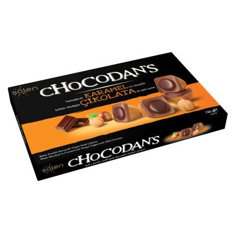 ŞÖLEN Ç.CHOCODANS BÜTÜN FINDIKLI KARAMELLİ ÇİKOLATA 125GR 3510 1*12*4