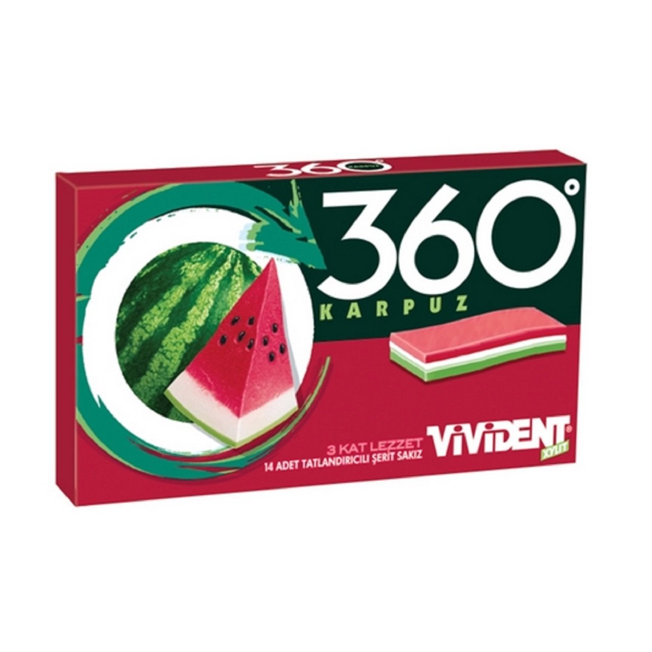 VİVİDENT C.360 ŞERİT KARPUZ 1*18