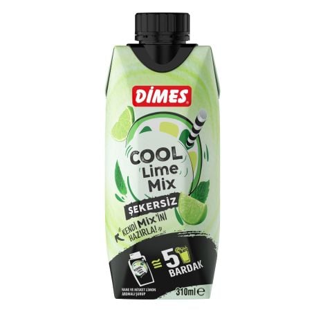 DİMES COOL 310ML LİME MİX NANE VE MİSKET LİMON ŞEKERSİZ ŞURUP 1*12