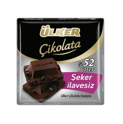 ÜLKERXXXX C.KARE 60GR BİTTER %52 ŞEK.İLAVESİZ 1431-08 1*6*6