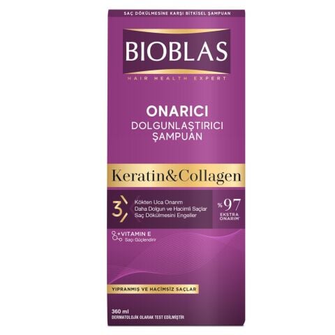 BİOBLAS Ş.360ML ONARICI KERATİN& KOLAJEN YIPRANMIŞ VE HACİMSİZ SAÇ 1*30
