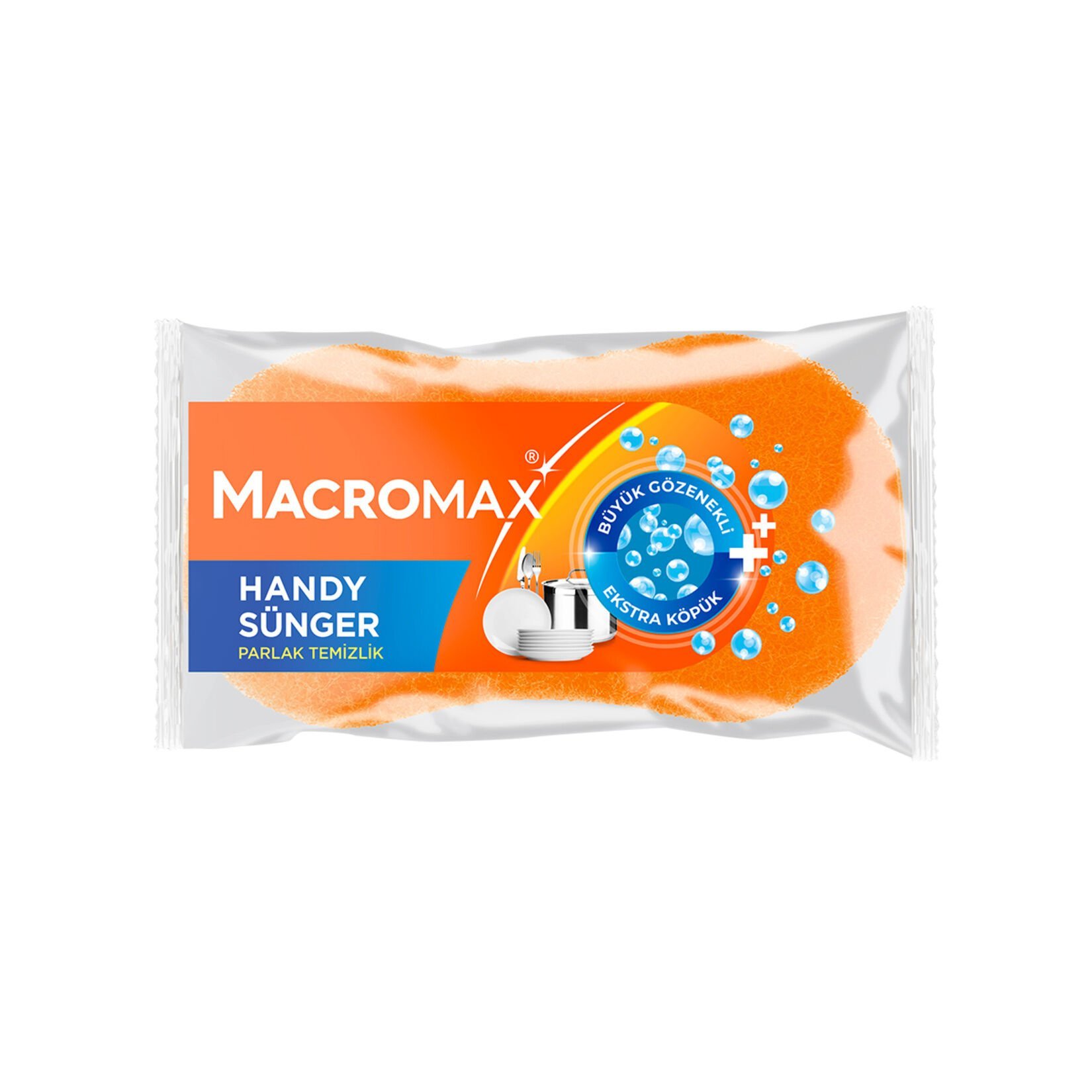 MACROMAX BULAŞIK SÜNGERİ HANDY TEKLİ 2025288 1*12