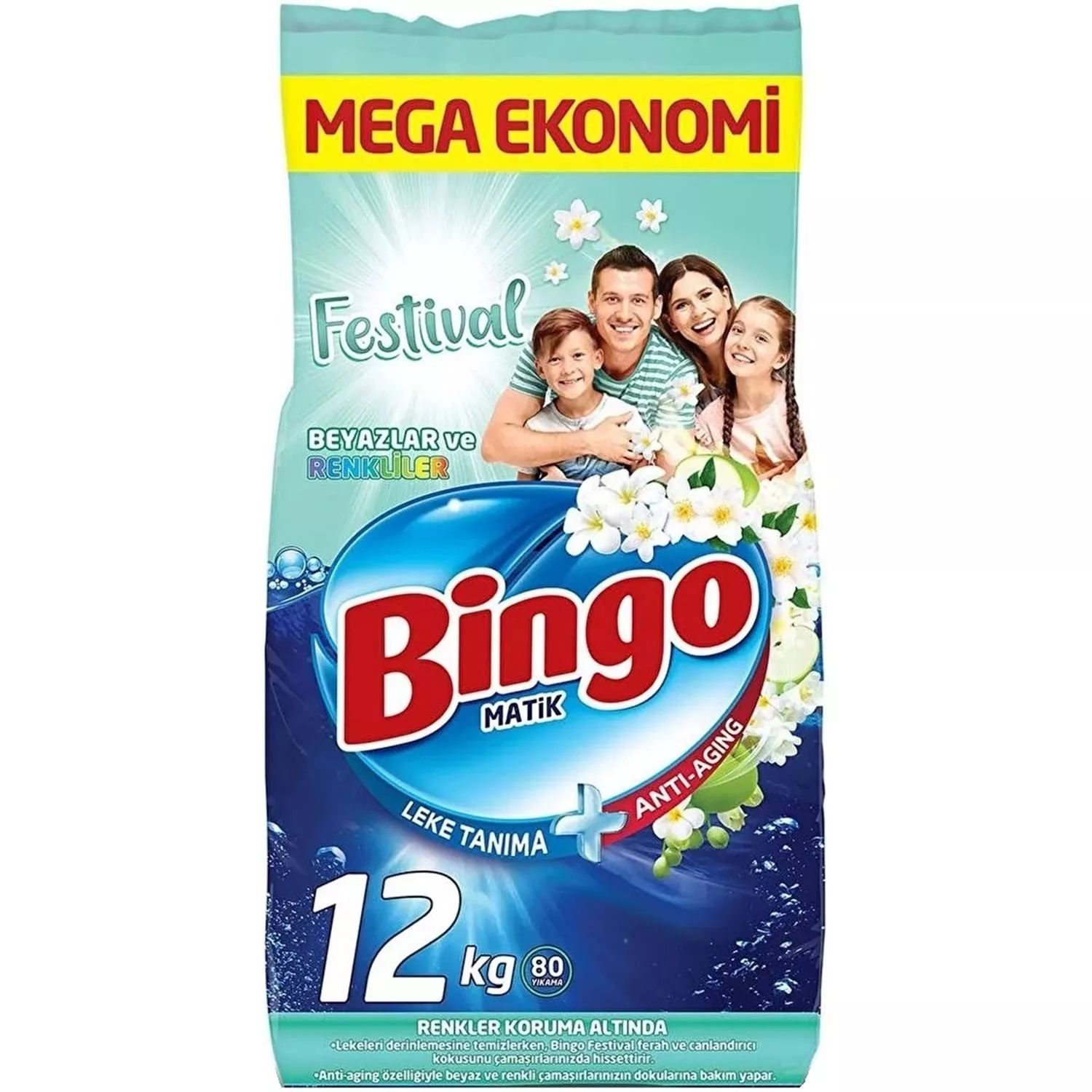 BİNGO M.12KG FESTİVAL RENKLİ BEYAZ (PALET:54 ADET) 1*1