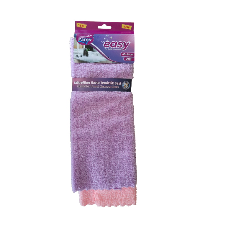 PAREX MİKROFİBER 2'Lİ EASY HAVLU TEM.BEZİ (40*35CM) 1*48