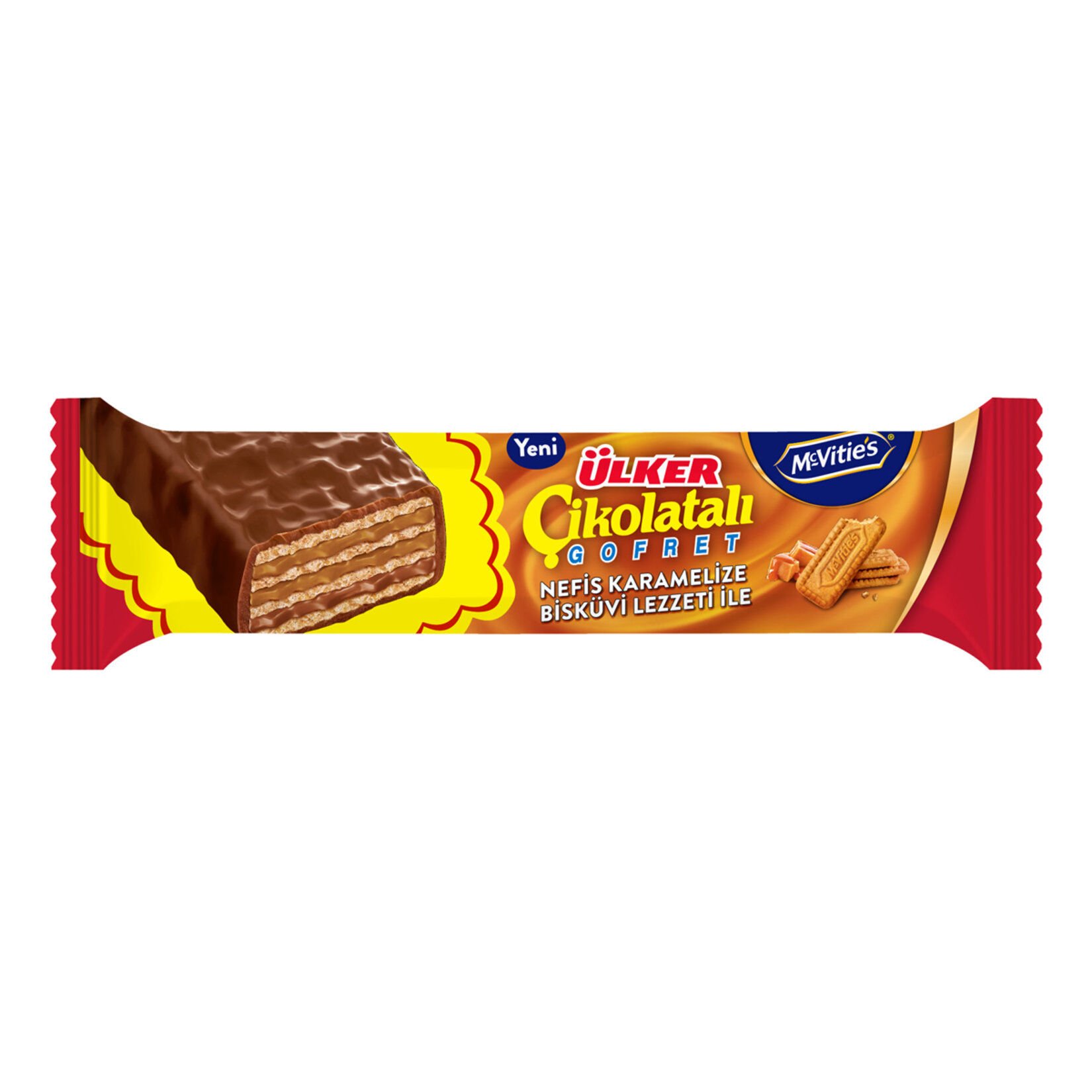 ÜLKERXXXX C.ÇİKOLATALI GOFRET KARAMELLİ 30GR 01366-05 1*36