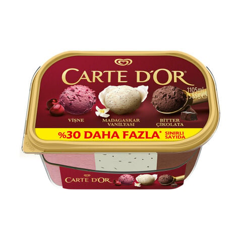 ALGİDA CARTE D'OR CL.1105ML %30 FAZLA  VİŞNE&M.VAN&BİTTER  1*6