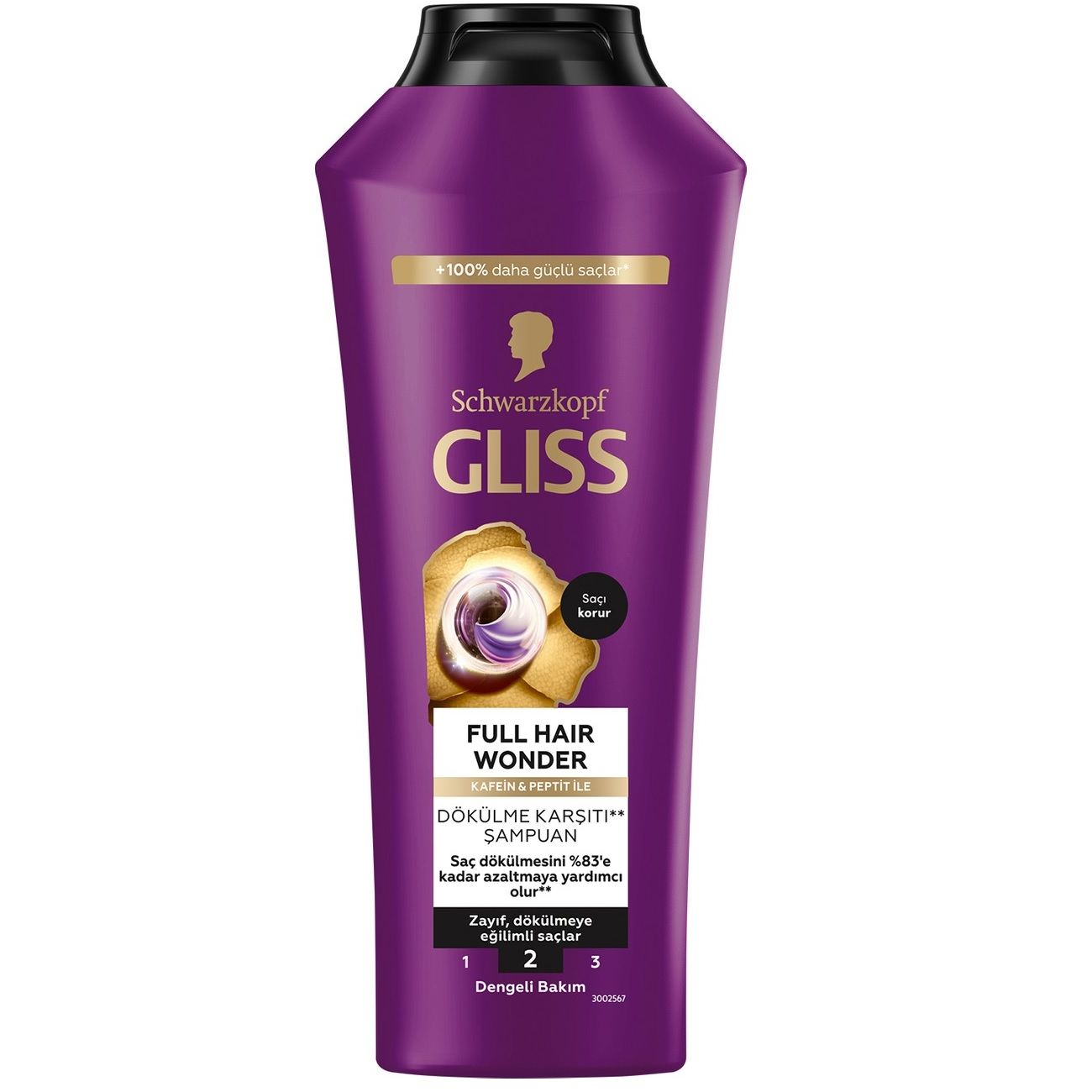 GLISS Ş.400ML FULL HAIR WONDER KAFEİN ZAYIF DÖKÜL.EĞİLİMLİ SAÇ 1*12