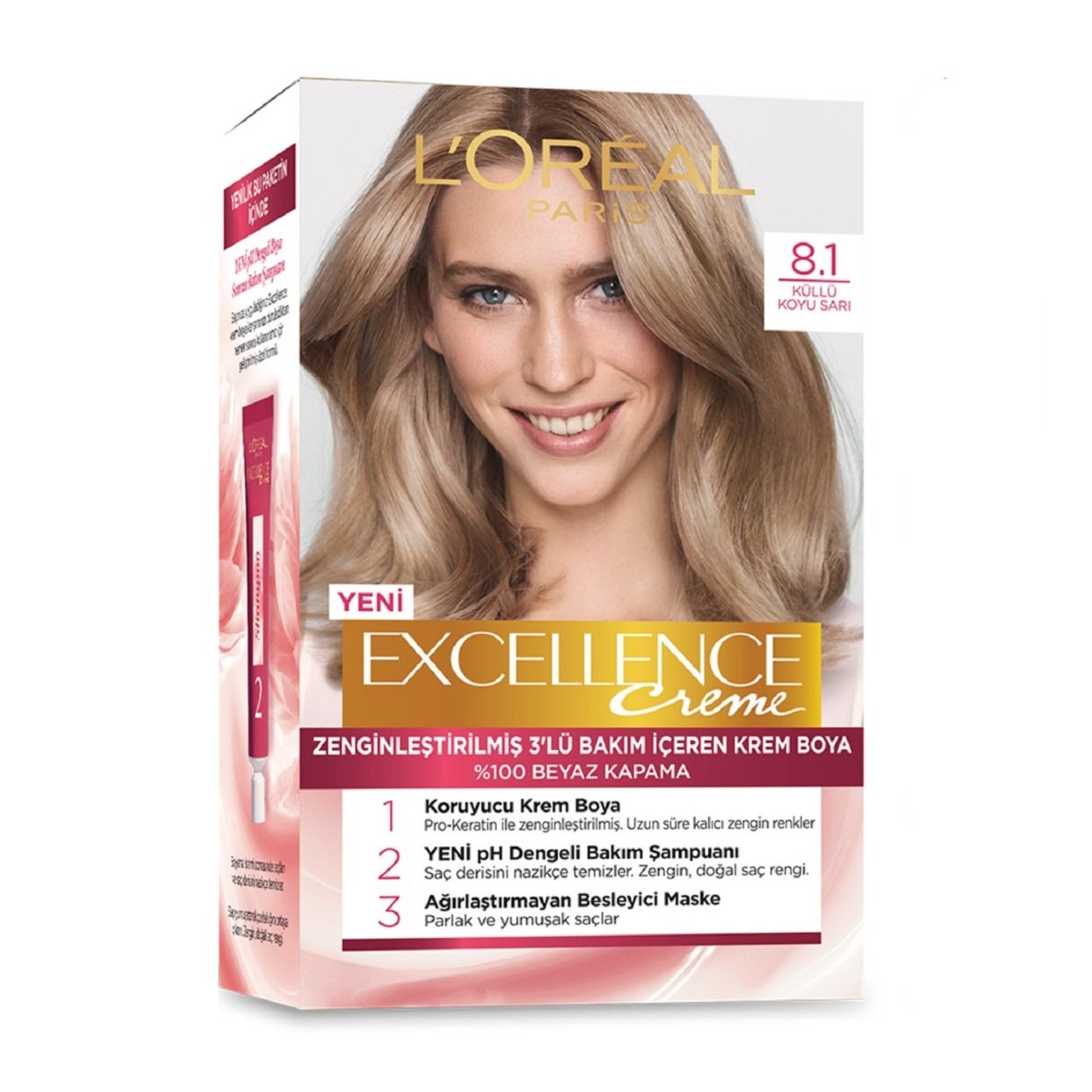 EXCELLENCE CREME 8.1 KÜLLÜ KOYU SARI 1*6
