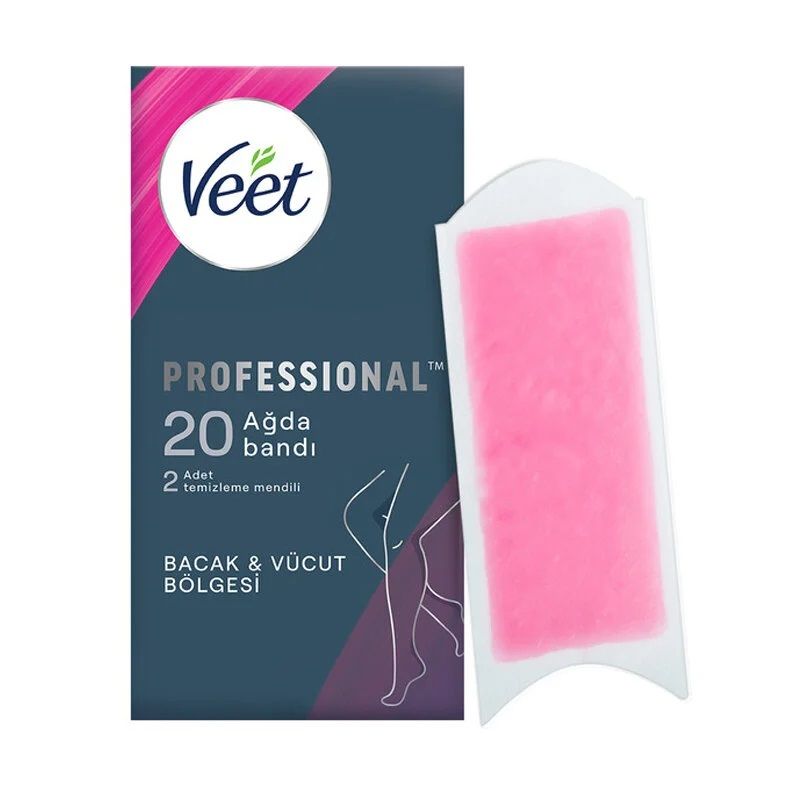 VEET AĞDA BANTI PROF.NORMAL CİLT 20'Lİ+ 2AD.TEMİZLEME MENDİLİ 1*6