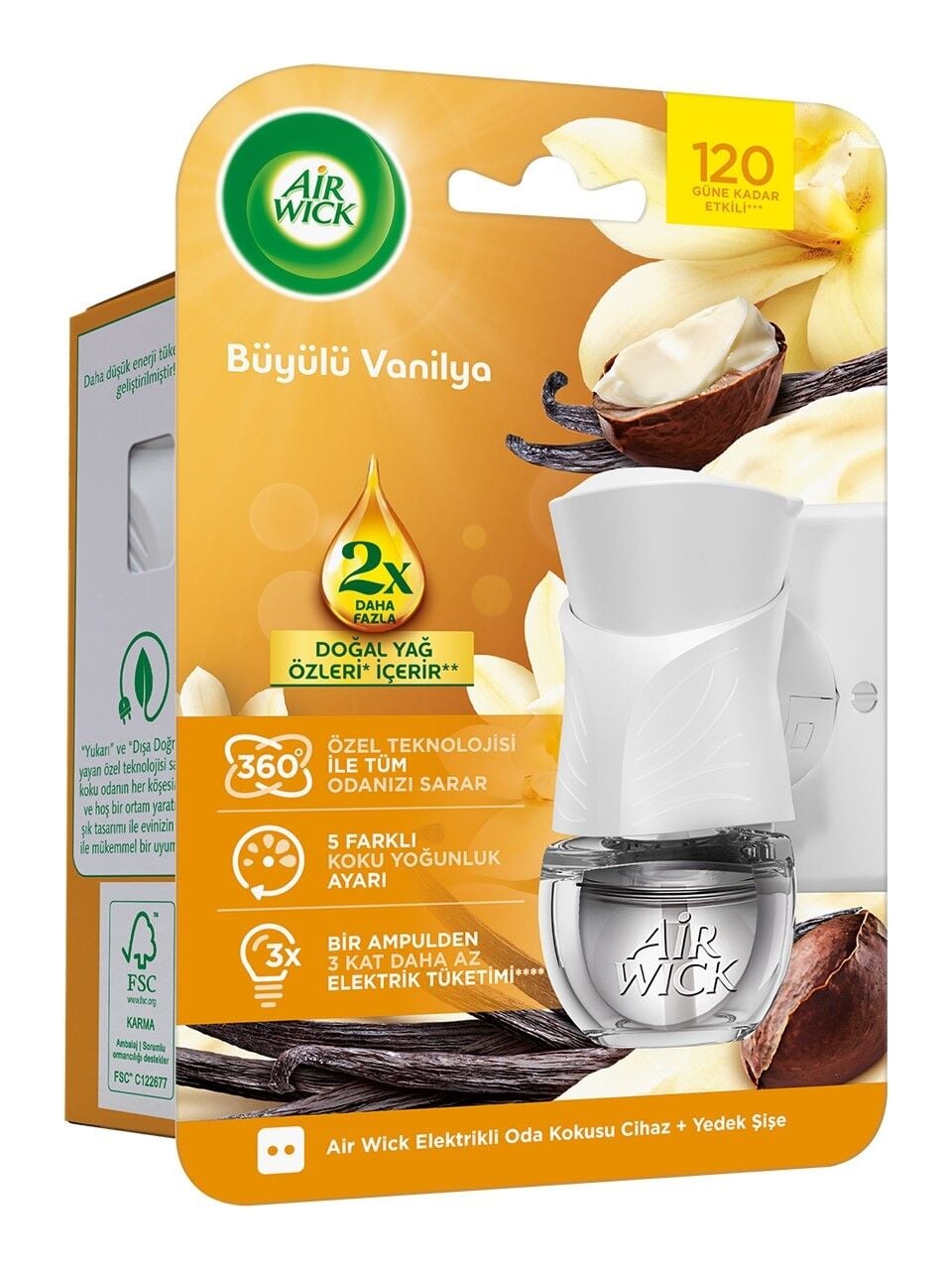 AİR WİCK ODA KOKUSU CİHAZ+ YEDEK 19ML BÜYÜLÜ VANİLYA ELEKTRİKLİ 1*6