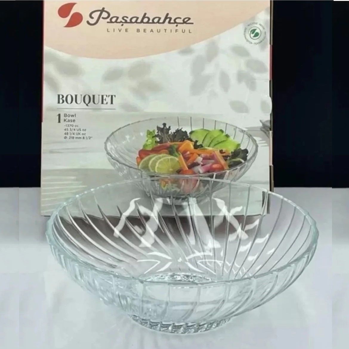 PAŞABAHÇE KASE 530124 BOUQUET KASE TEKLİ 1370CC 1*6