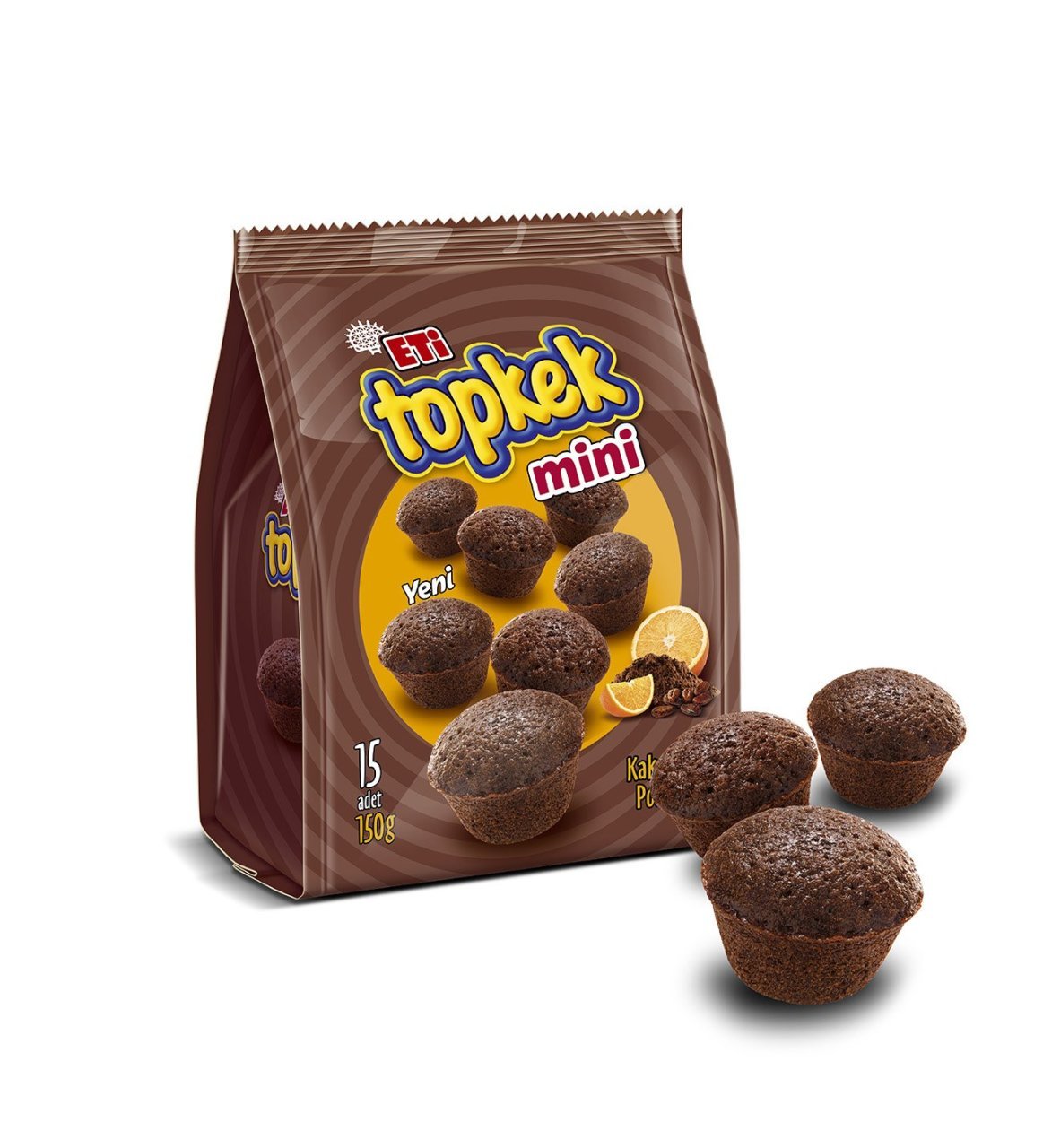 ETİ K.TOPKEK MİNİ KAKAOLU PORTAKALLI 150GR 16283 1*12