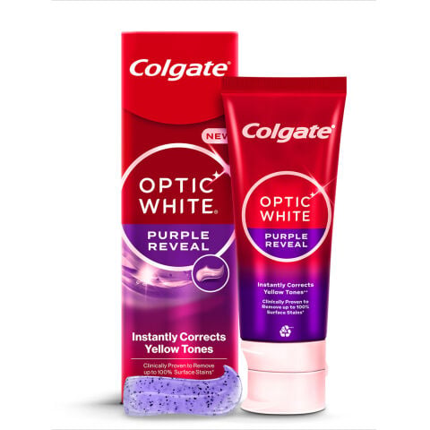 COLGATE M.OPT.BEYAZ 50ML PURPLE REVEAL SARI TON DÜZELTME 1*12