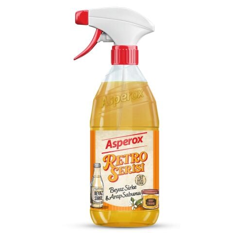 PEROS ASPEROX RETRO 1000ML SPREY BEYAZ SİRKE &ARAP SABUNU ( TURUNCU ) 1*12