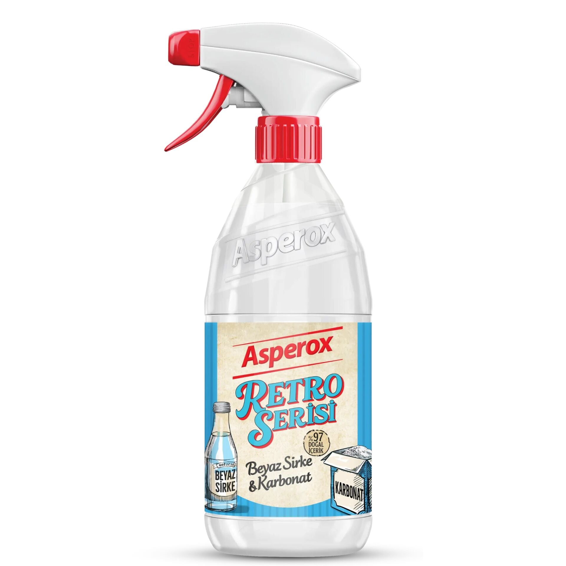 PEROS ASPEROX RETRO 1000ML SPREY BEYAZ SİRKE &KARBONAT ( BEYAZ ) 1*12