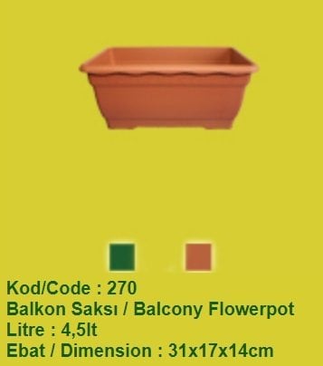 ATAY SAKSI BALKON 1NO 4,5LT KOD:270 1*10