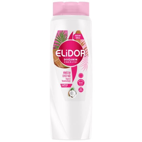ELİDOR ŞAMPUAN 500ML DOĞ.EN.HİND.CEV.YAĞI YIPRANMA KARŞITI 1*16