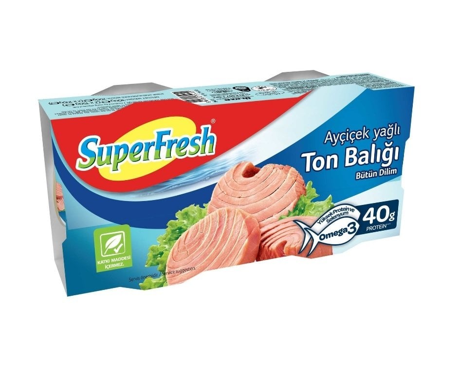 SÜPERFRESH TON 2*150GR  AYÇİÇEK YAĞLI BÜTÜN DİLİM 1*12