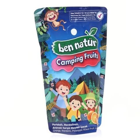 BEN NATÜR 200ML MEYVELİ İÇECEK CAMPİNG FRUİTS ( PORT., MAND., ANANAS ) 1*20