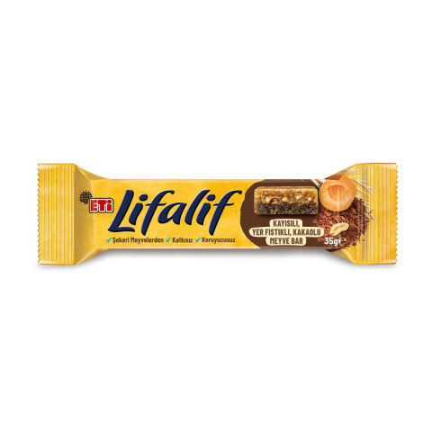 ETİ LİFALİF MEYVE BAR 35 GR KAYISI&YER FIS&KAKAO 7826823 1*16