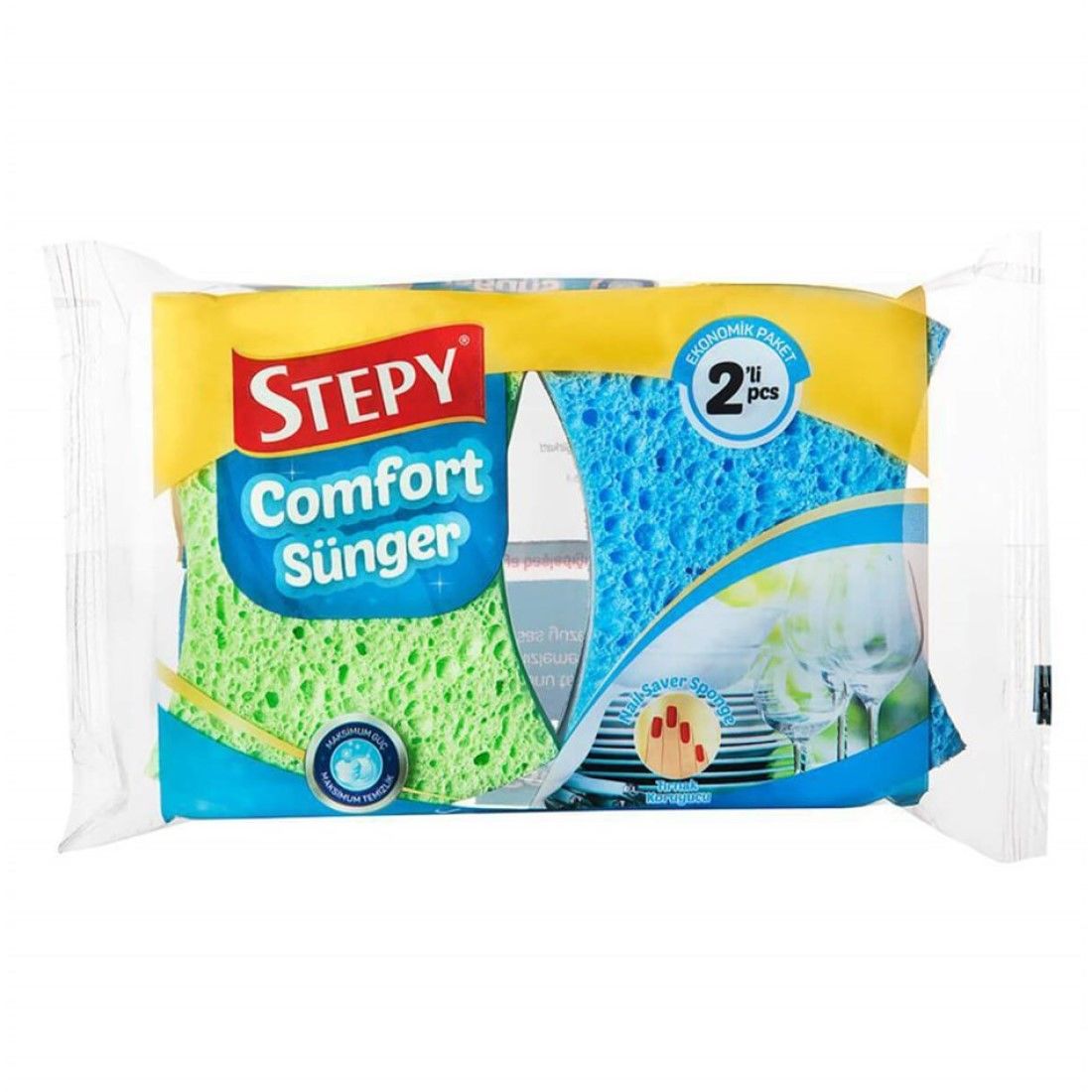 STEPY BULAŞIK SÜNGERİ COMFORT 2'Lİ 1*36