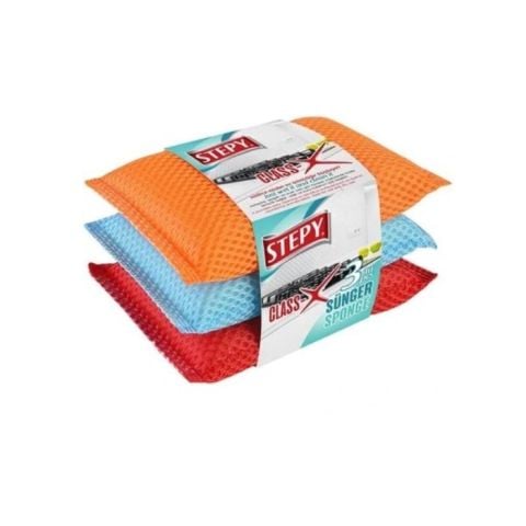 STEPY BULAŞIK SÜNGERİ SÜPER 3'LÜ 1*48