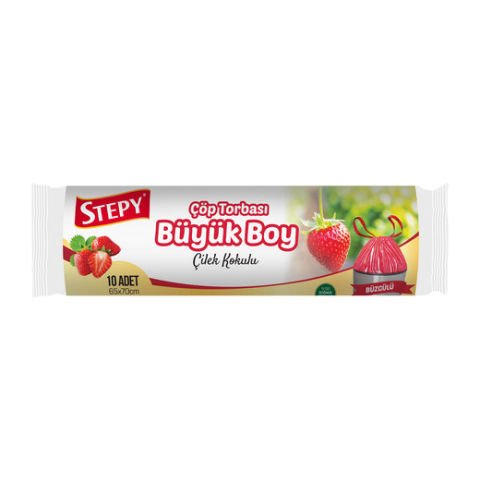 STEPY ÇÖP POŞETİ BZG.BÜYÜK ÇİLEK 10'Lİ 65*70CM 1*25