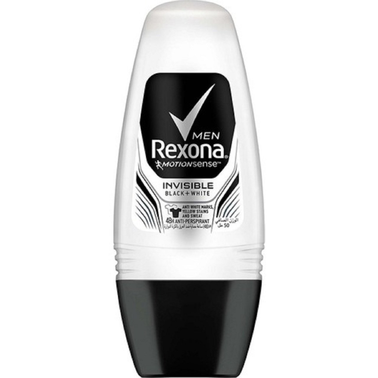 REXONA ROLL ON.MEN İNVİSİBLE BLACK&WHİTE 50ML 1*6