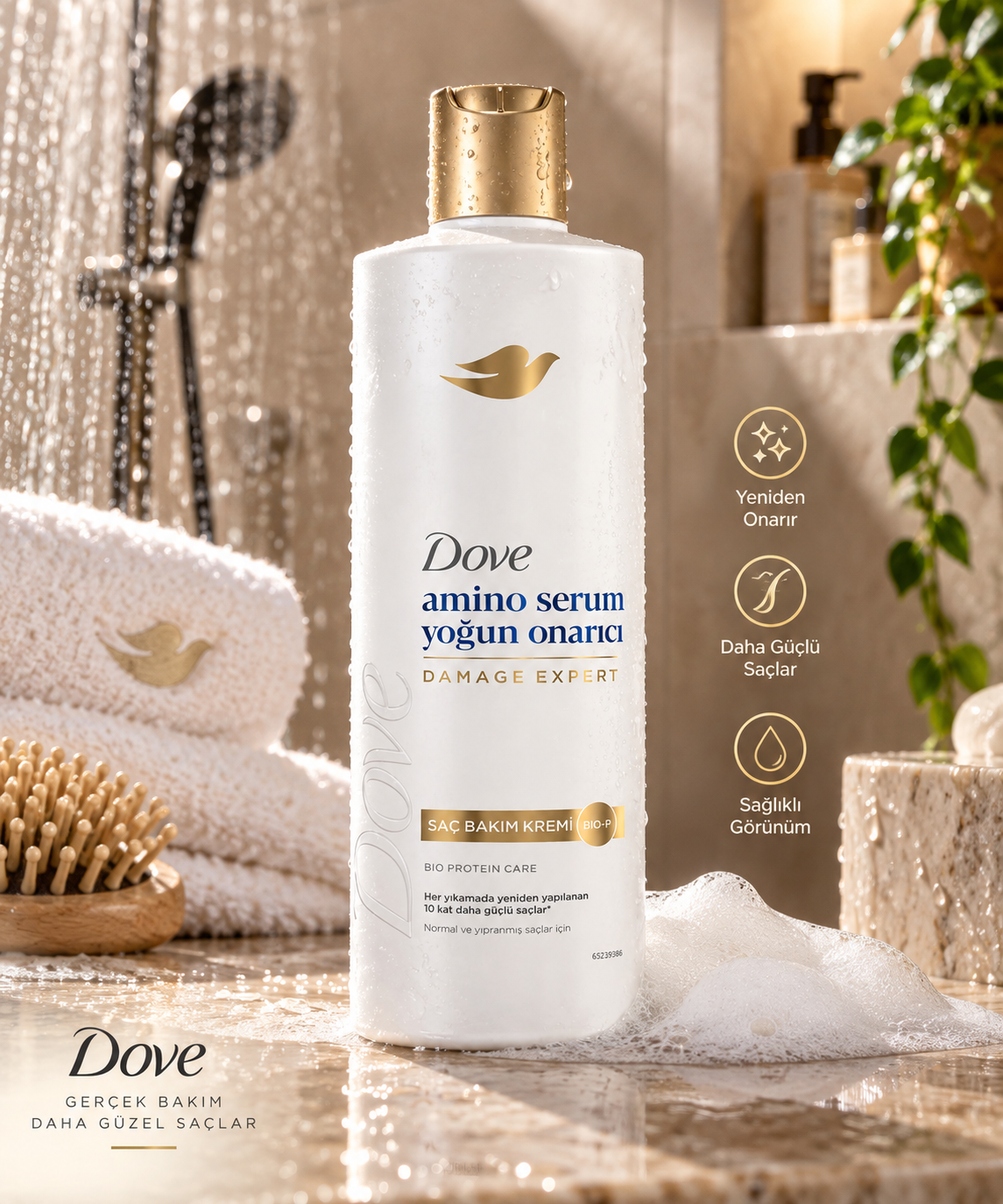 DOVE SAÇ KREMİ 350ML AMİNO SERUM YOĞUN ONARICI 1*18