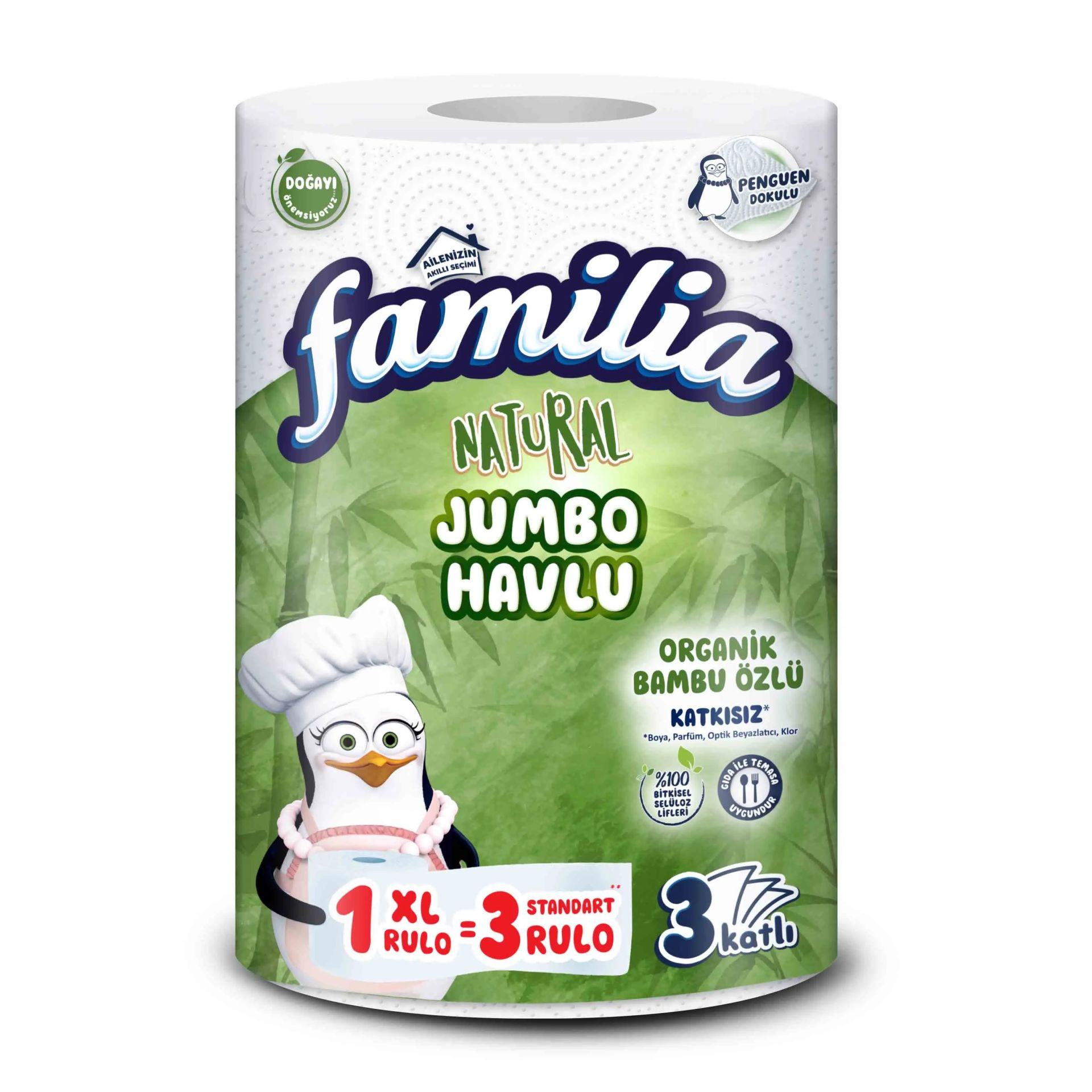 FAMİLİA H.JUMBO HAVLU NATURAL 1=3 RULO 1*15