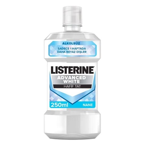 LİSTERİNE 250ML AĞIZ GAR. ADVANCED WHİTE HAFİF TAT NANE 1*6