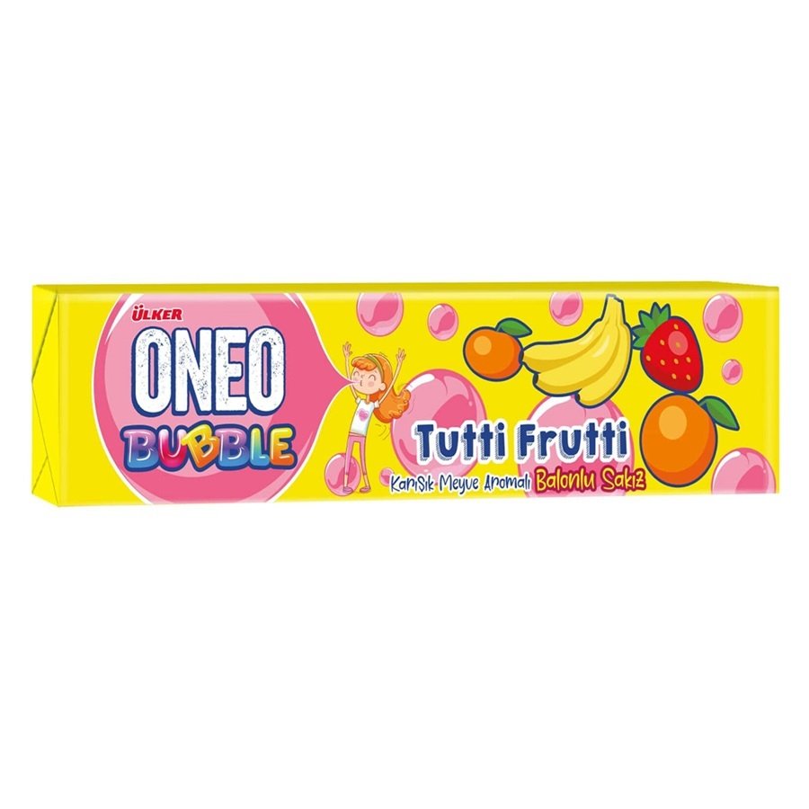 ÜLKER S.ONEO BUBBLE TUTTİ-FRUTTİ SAKIZ 2287-09 1*20