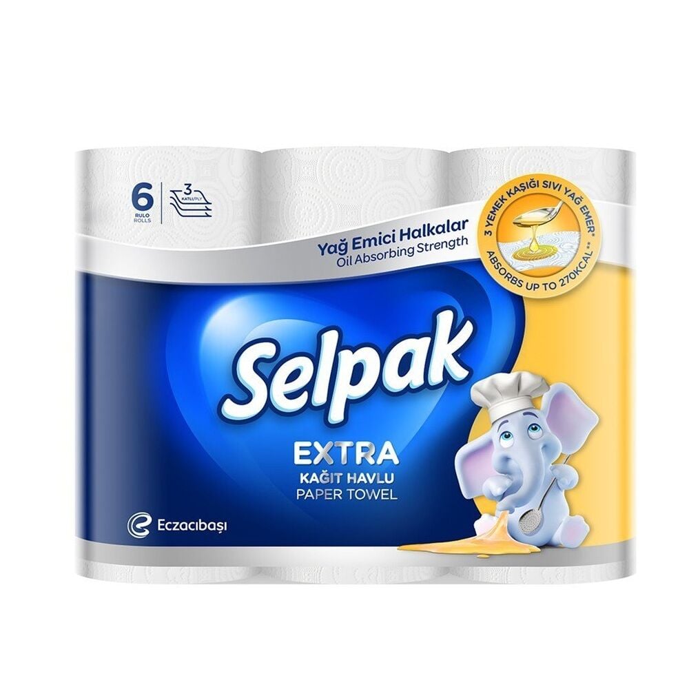 SELPAK H.6'LI EXTRA HAVLU YAĞ EMİCİ HALKALAR 1*4