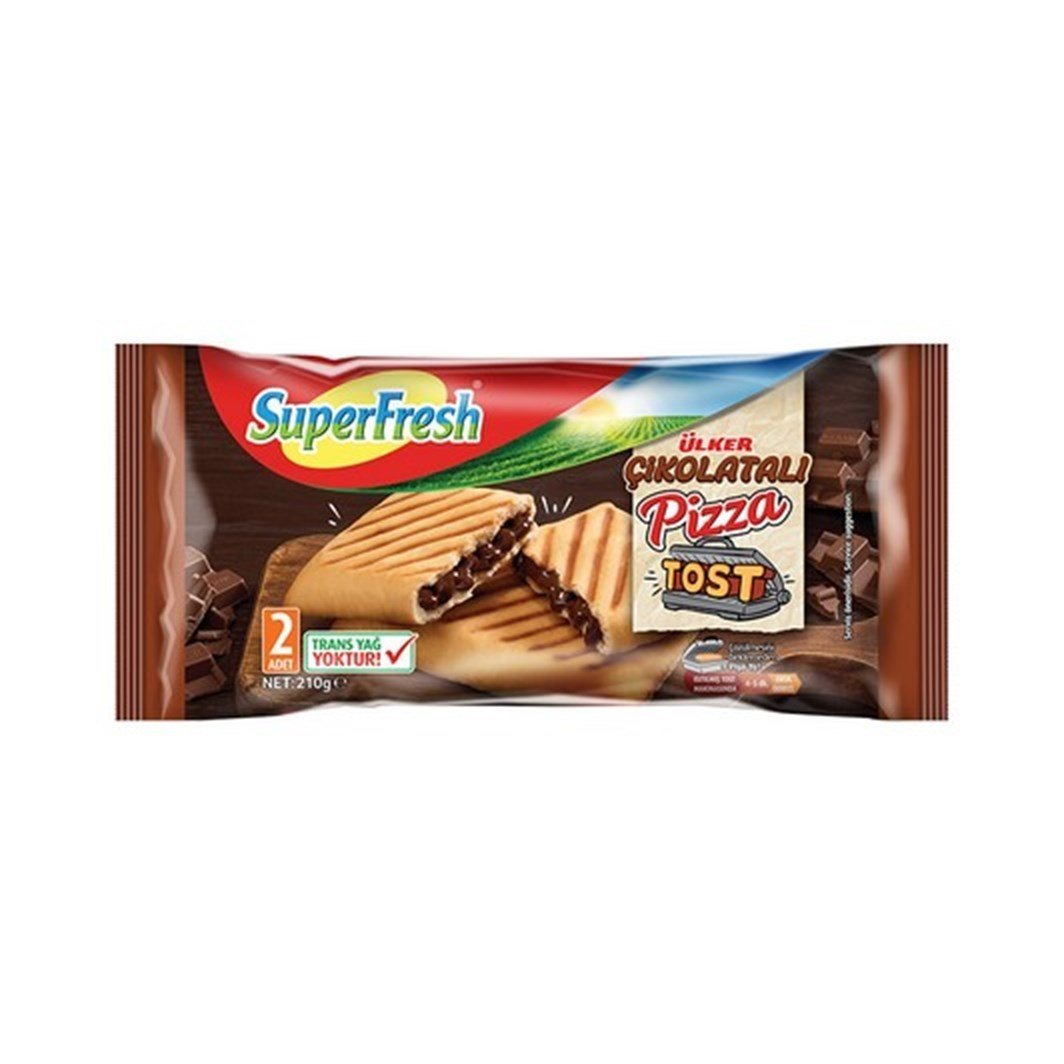 SÜPERFRESH PİZZA TOST ÇİKOLATALI 210GR 2'Lİ 1*12