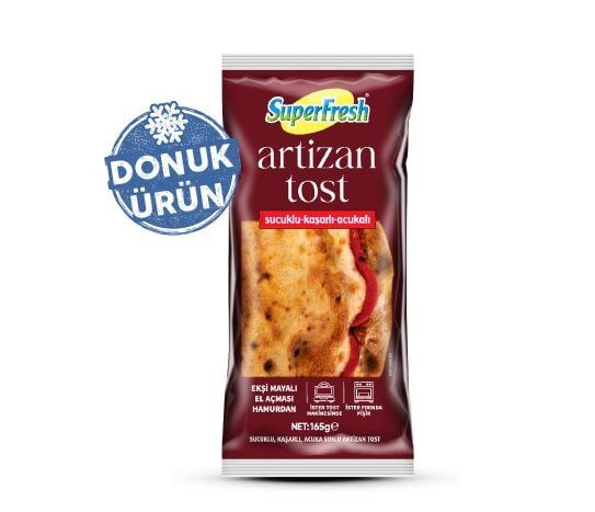 SÜPERFRESH ARTİZAN TOST 165GR SUCUK/KAŞAR/ACUKA 1*12
