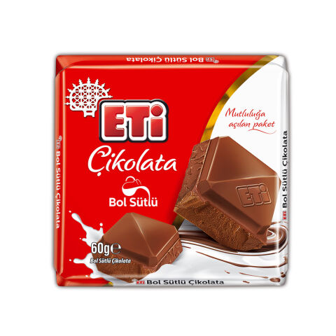 ETİ C.KARE 60GR BOL SÜTLÜ ÇİKOLATA 7069130 1*6*12