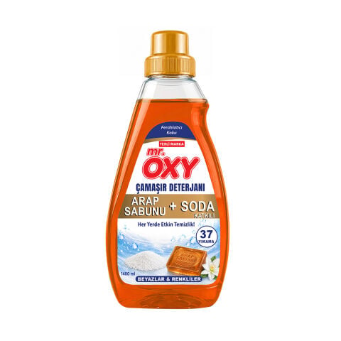 MR.OXY SIVI DET.1480ML ARAP SAB.+SODA BEYAZLAR&RENKLİLER 37YIKAMA 1*6