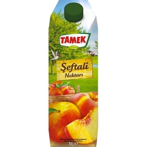 TAMEK MEYVE SUYU 1L.M.ŞEFTALİ TETRA 1*12