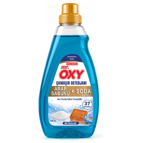 MR.OXY SIVI DET.1480ML ARAP SAB.+SODA BEYAZLAR 37YIKAMA 1*6