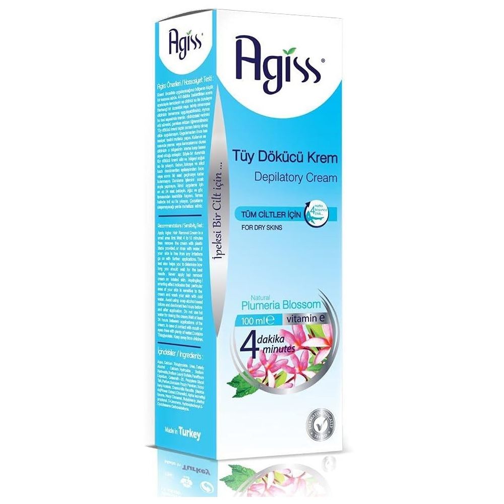 AGİSS TÜY DÖKÜCÜ KREM 100ML TÜM CİLTLER MAVİ 1*12