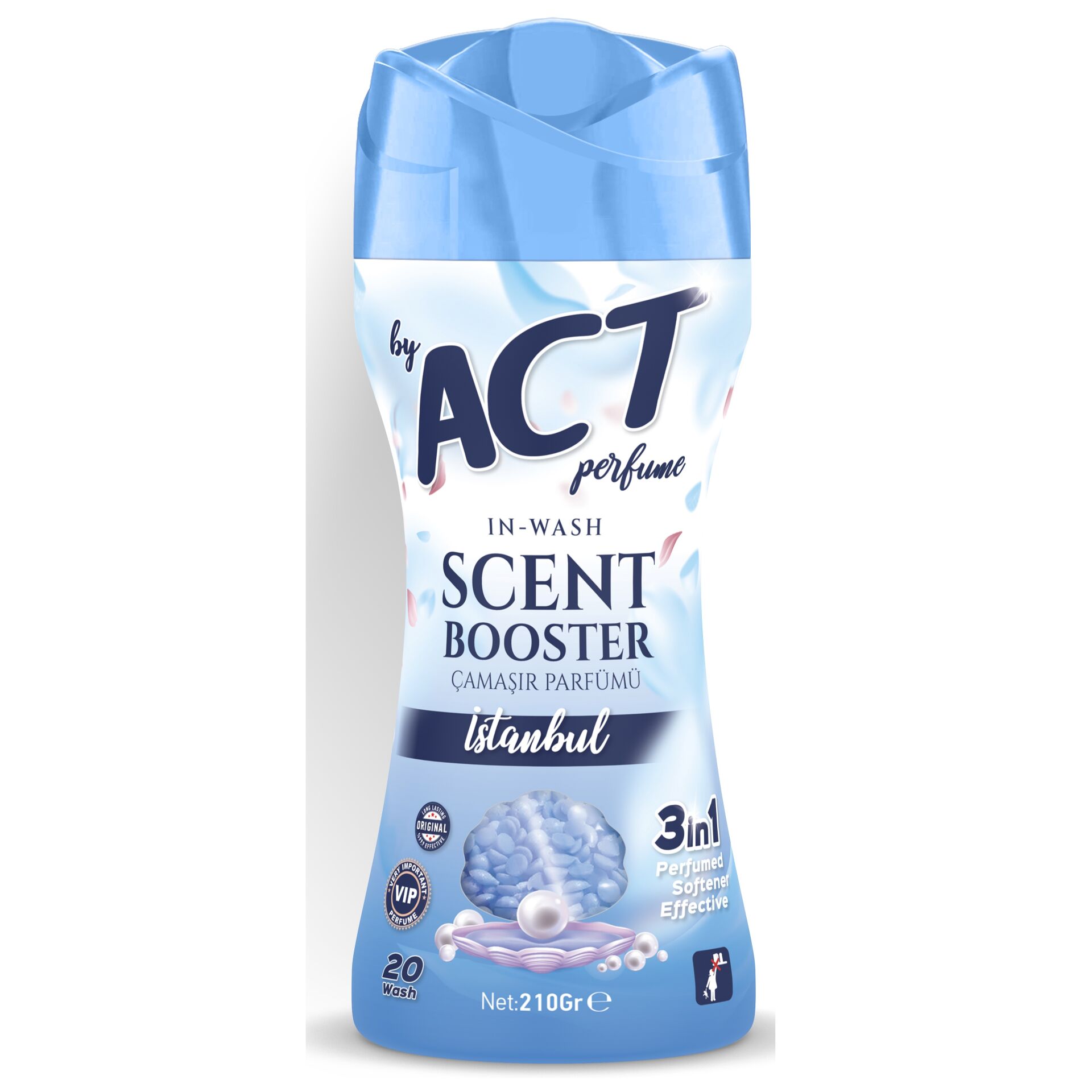 ACT ÇAMAŞIR PARFÜMÜ İSTANBUL 210GR 20YIKAMA MAVİ 1*10
