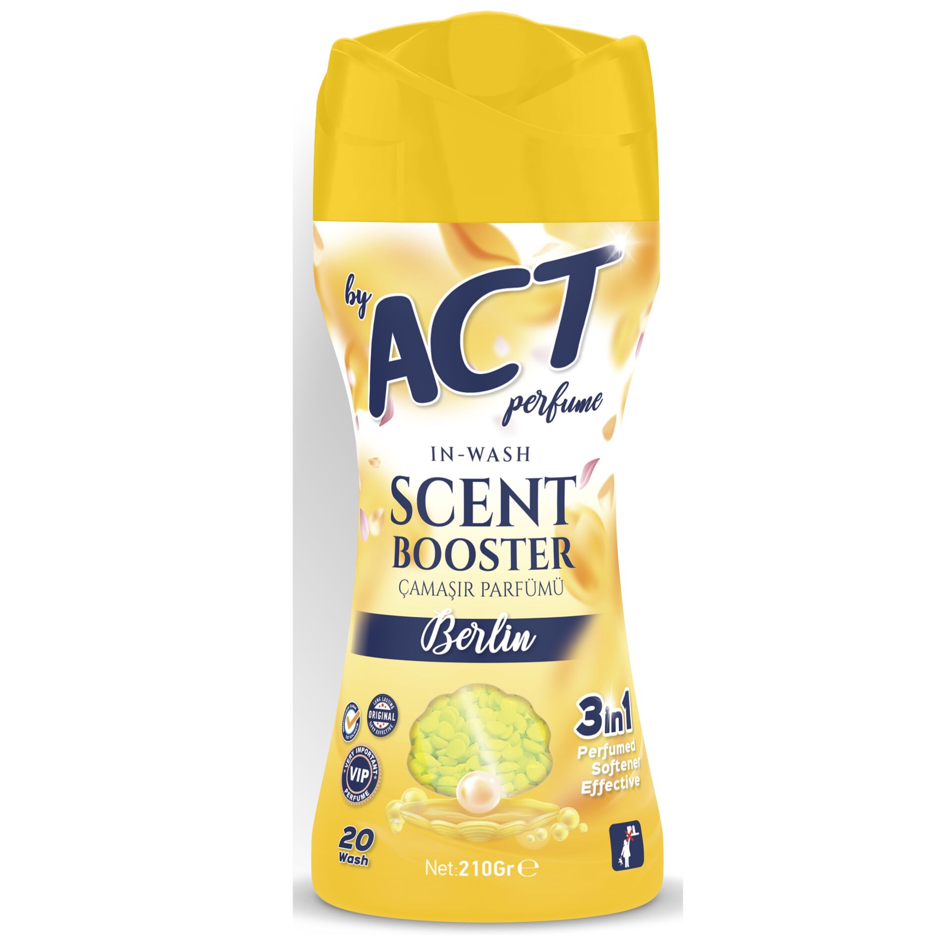 ACT ÇAMAŞIR PARFÜMÜ BERLİN 210GR 20YIKAMA SARI 1*10